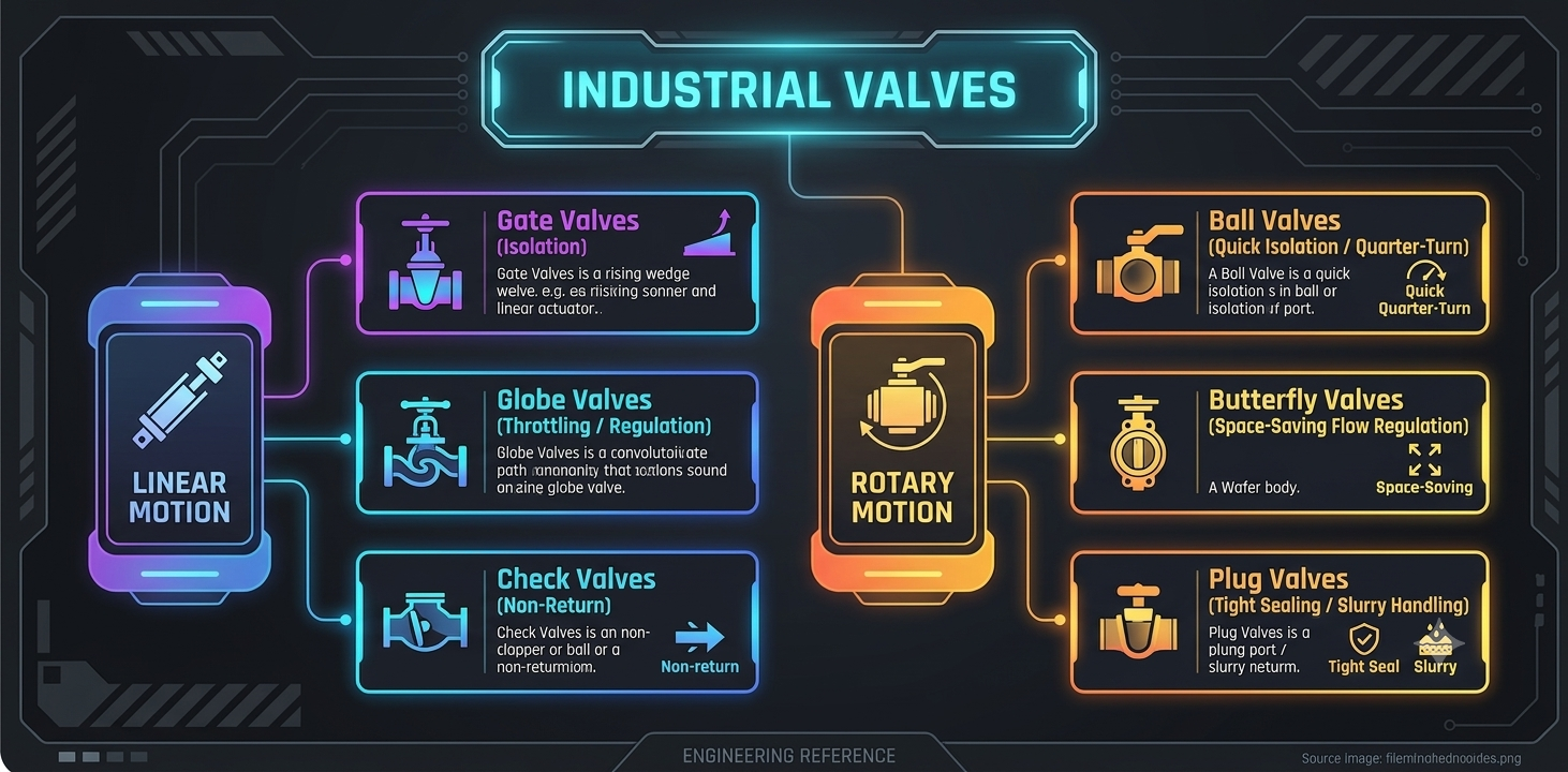 Linear and Rotary Motion Valves